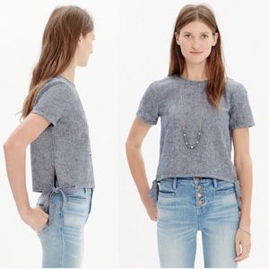 Madewell cropped chambray top